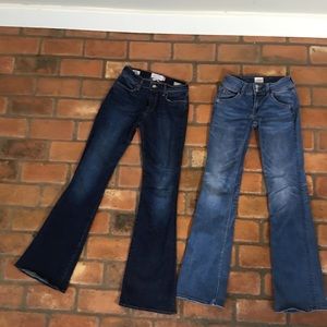 Jeans Hudson and Lucky both size 25